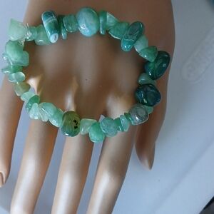 Elegant Green Gemstone Bracelet